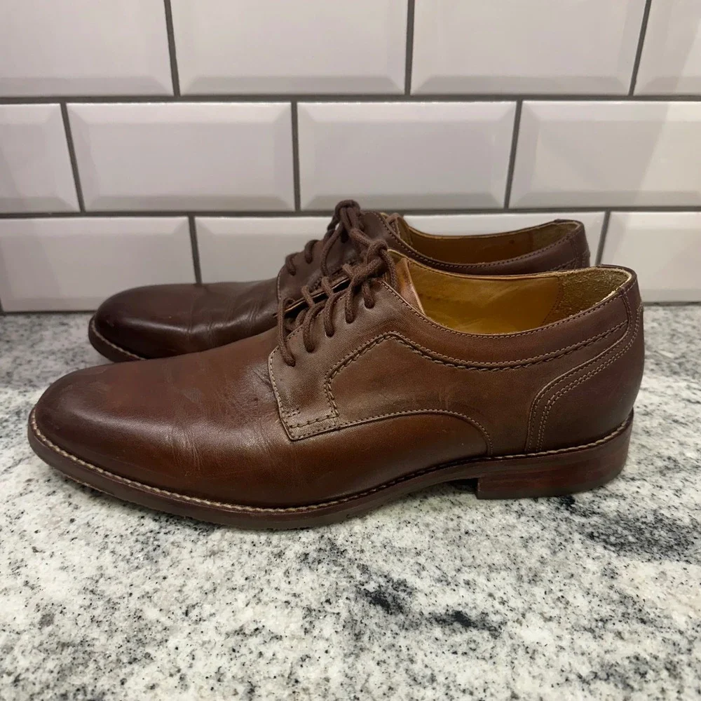 Johnston & Murphy Brown Leather Oxford Dress‎ Shoes Mens Sz 11.5
